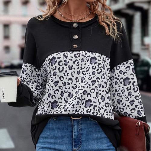 Sweat-shirt léopard - SHEIN - Modalova