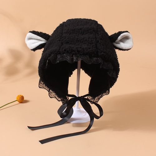 Chapeau design oreille en dentelle duveteux - SHEIN - Modalova