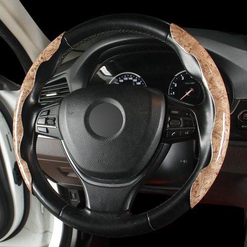 Pièce Couverture de volant de voiture bois texturé - SHEIN - Modalova