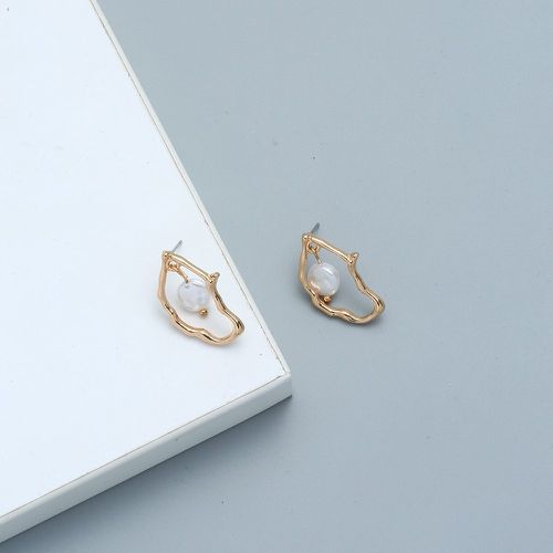 Boucles d'oreilles à fausse perle design géométrique - SHEIN - Modalova