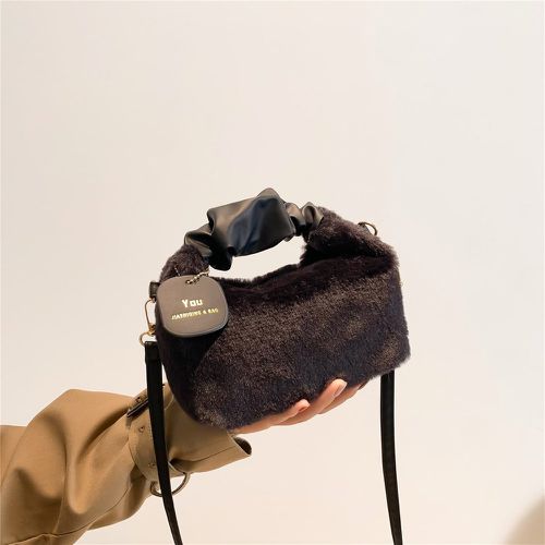Cartable mini minimaliste duveteux avec breloque de sac - SHEIN - Modalova
