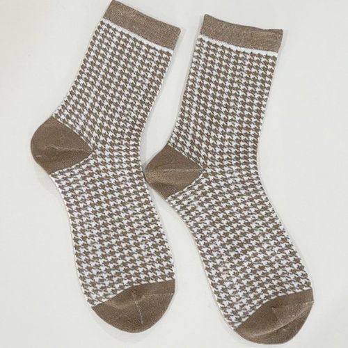 Chaussettes à pied-de-poule - SHEIN - Modalova