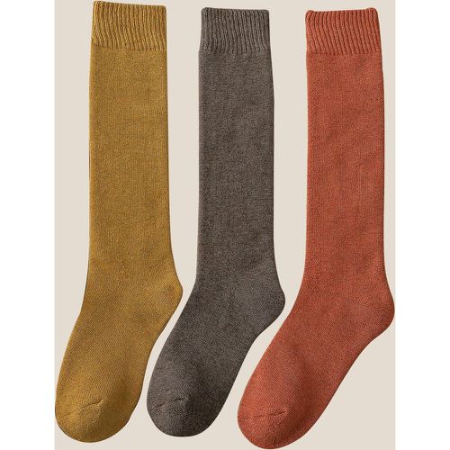 Paires Chaussettes montantes unicolore - SHEIN - Modalova