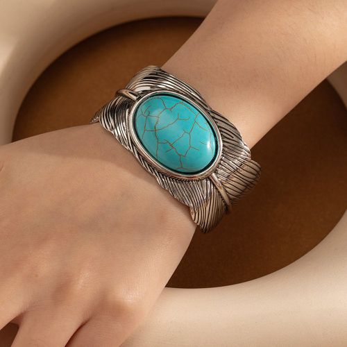 Bracelet à détail turquoise design plume - SHEIN - Modalova