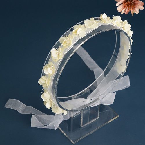 Bandeau pour cheveux fausse perle & à fleur mariée - SHEIN - Modalova
