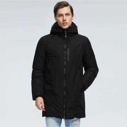 Manteau d'hiver zippé à cordon à capuche - SHEIN - Modalova
