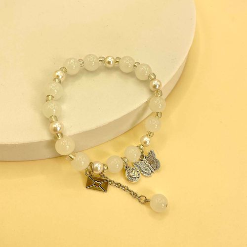 Papillon & Enveloppe breloque Bracelet perlé - SHEIN - Modalova