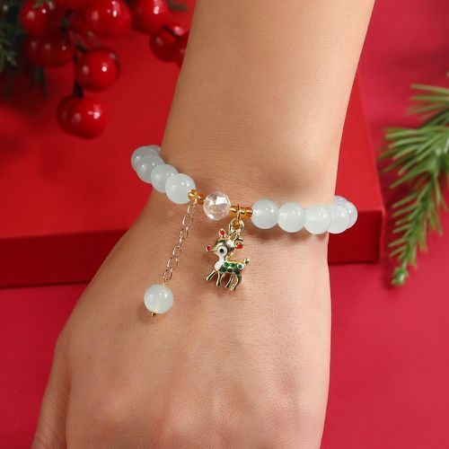 Bracelet perlé à breloque arbre Noël - SHEIN - Modalova