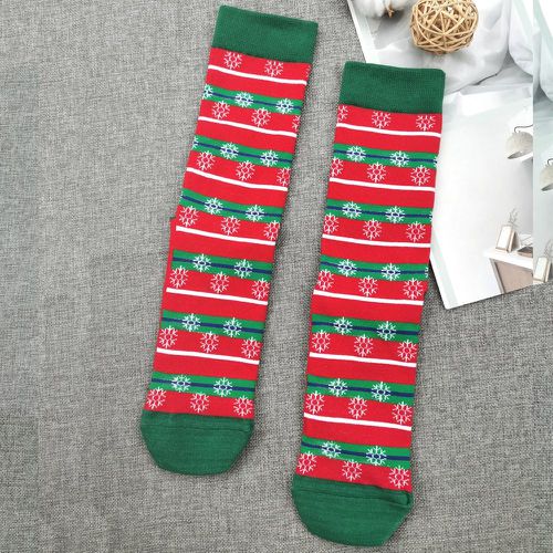 Chaussettes Noël flocon de neige & à rayures - SHEIN - Modalova
