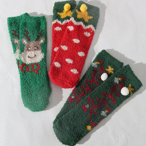 Paires Chaussettes à motif renne Noël - SHEIN - Modalova