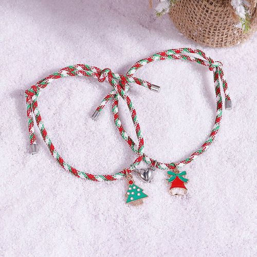 Pièces Bracelet couple arbre de Noël & à breloque clochette - SHEIN - Modalova