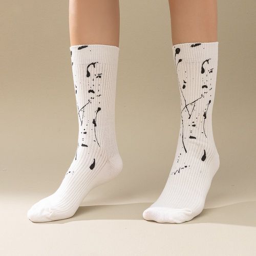 Chaussettes à imprimé encre d'éclaboussure - SHEIN - Modalova