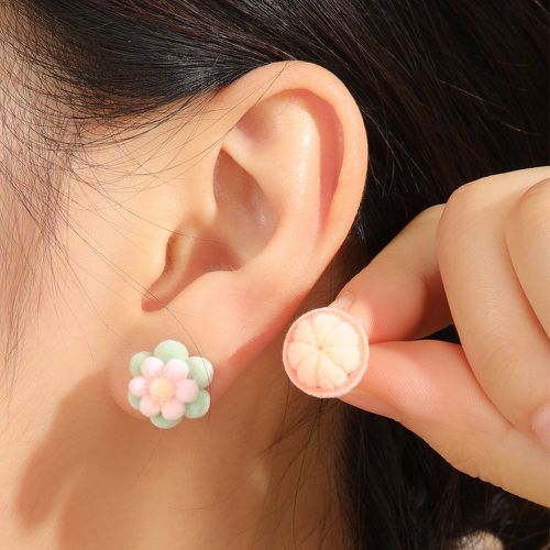 Paires Clous d'oreilles design fleur - SHEIN - Modalova
