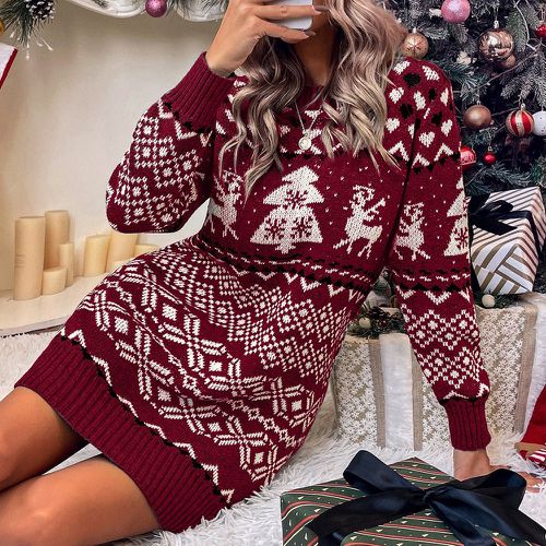 Robe pull à motif Noël - SHEIN - Modalova