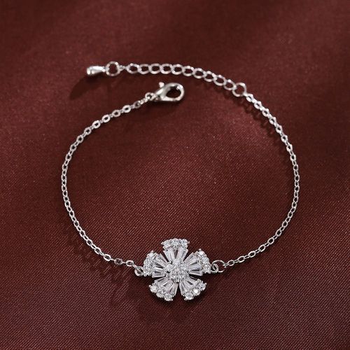 Bracelet à strass à fleur - SHEIN - Modalova
