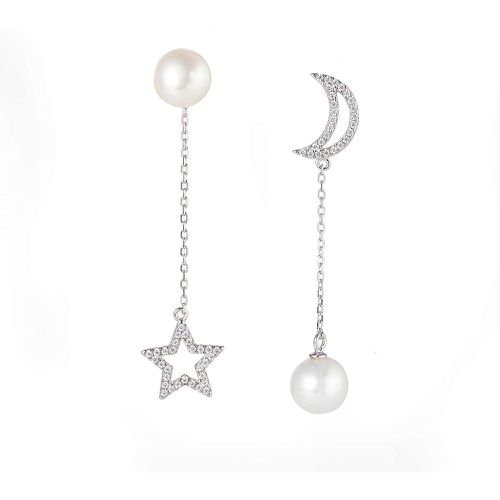 Boucles d'oreilles dépareillées argent perle de culture & à détail étoile - SHEIN - Modalova