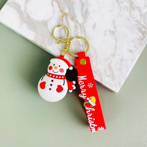 Porte-clés Noël bonhomme de neige breloque avec dragonne - SHEIN - Modalova