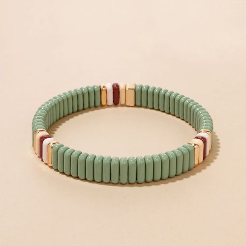 Bracelet perlé à blocs de couleurs - SHEIN - Modalova