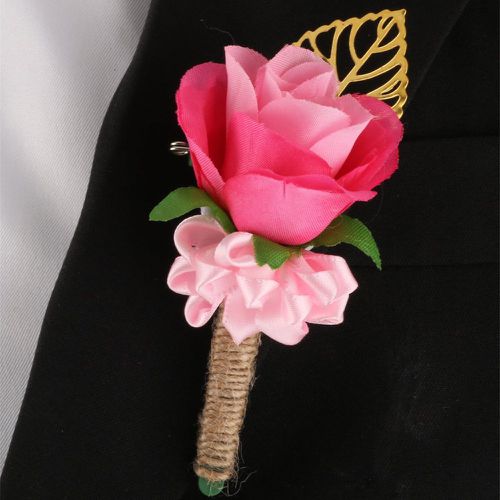Boutonnière à fleur à détail feuille - SHEIN - Modalova