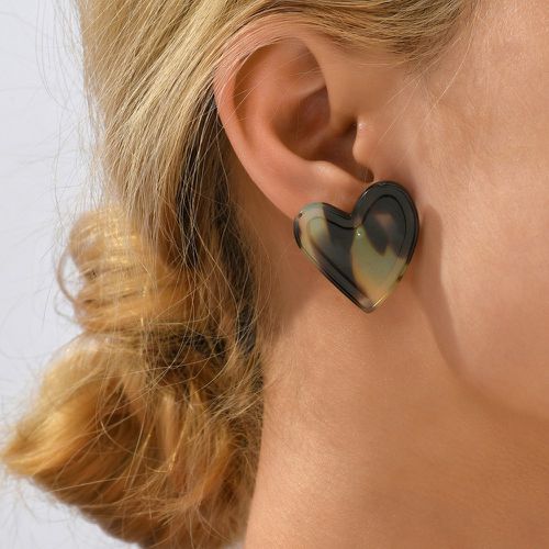 Clous d'oreilles design cœur - SHEIN - Modalova