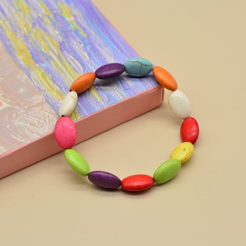 Bracelet perlé de couleur aléatoire - SHEIN - Modalova