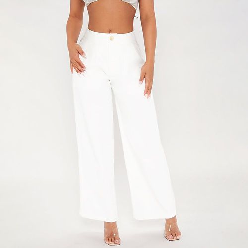 Pantalon ample unicolore - SHEIN - Modalova