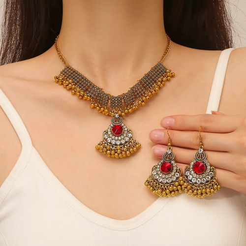 Pièces Set de bijoux à strass & perle à franges - SHEIN - Modalova