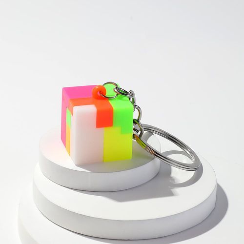 Porte-clés de couleur aléatoire cube breloque - SHEIN - Modalova