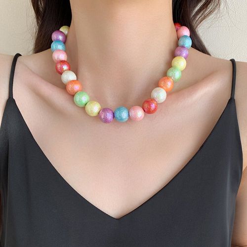 Collier à perles à blocs de couleurs - SHEIN - Modalova