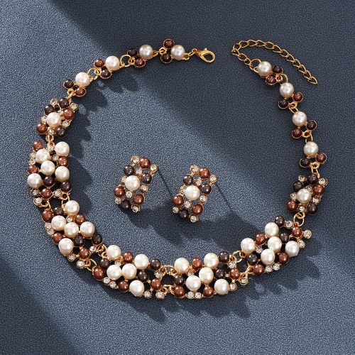 Pièces Set de bijoux à strass et fausses perles - SHEIN - Modalova
