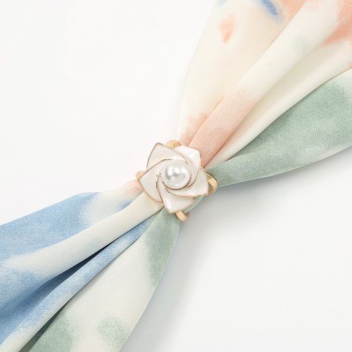 Boucle d'écharpe fausse perle & à fleur - SHEIN - Modalova