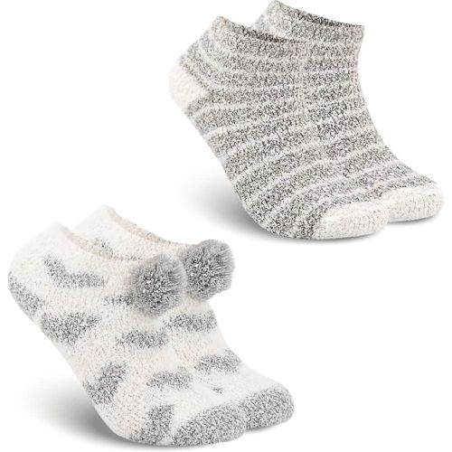 Paires Chaussettes à rayures duveteux - SHEIN - Modalova