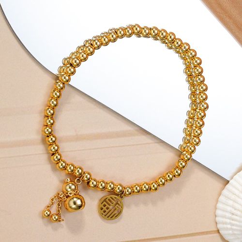 Bracelet perlé caractère chinois & à breloque de gourde - SHEIN - Modalova