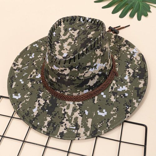 Chapeau à motif de camouflage à cordon - SHEIN - Modalova