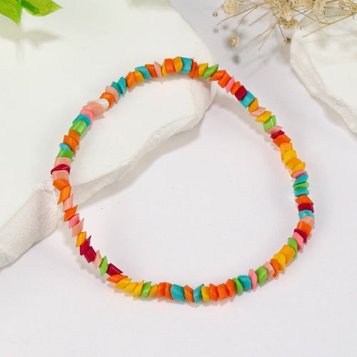 Bracelet de cheville perlé à blocs de couleurs - SHEIN - Modalova