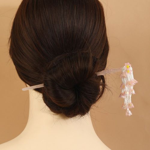 Épingle à cheveux fleur & perle à franges - SHEIN - Modalova