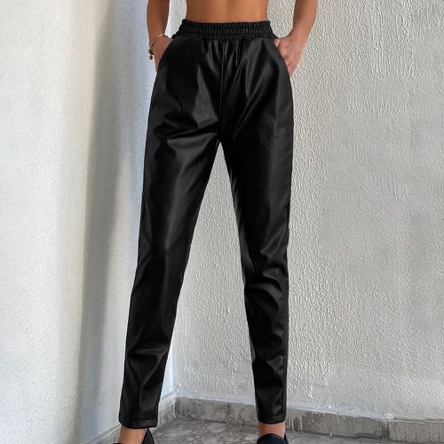 Pantalon trapèze taille élastique à poche - SHEIN - Modalova