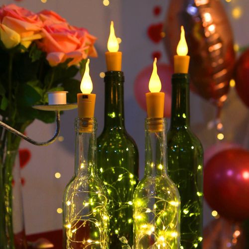 Pièce Bouteille de bougie avec guirlande lumineuse de 2 m, tête de bougie, lumière décorative pour la décoration de la maison - SHEIN - Modalova