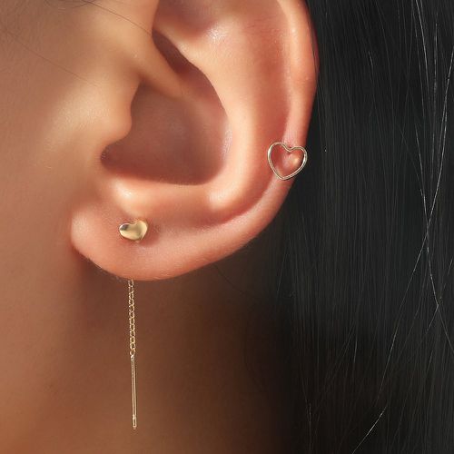 Pièces Boucles d'oreilles à détail cœur - SHEIN - Modalova