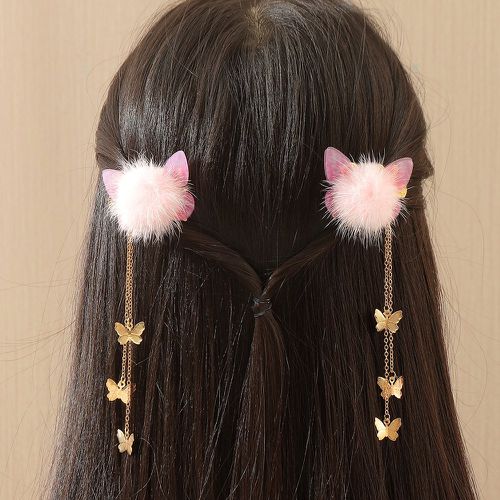 Pièces Épingle à cheveux pompon & à détail papillon - SHEIN - Modalova