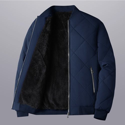 Manteau matelassé zippé à doublure en tissu duveteux - SHEIN - Modalova