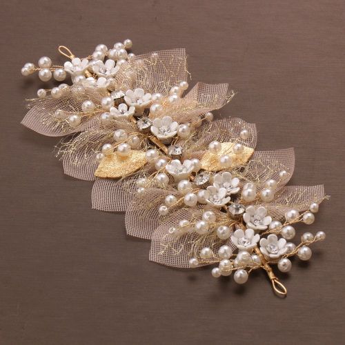Bandeau pour cheveux à fleur à détail feuille de mariée - SHEIN - Modalova