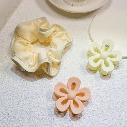 Pièces design fleur Griffe à cheveux & Chouchou - SHEIN - Modalova
