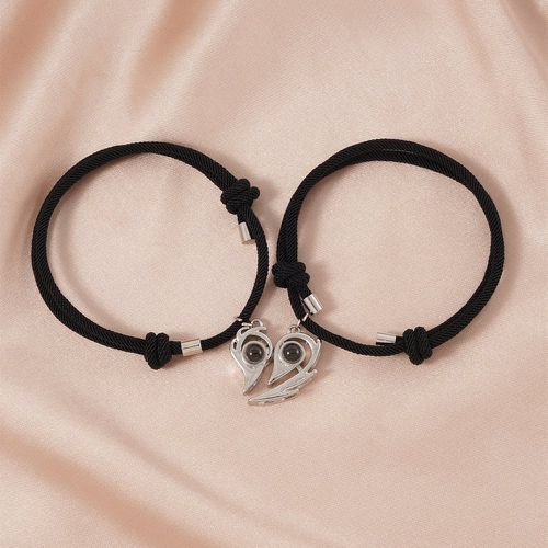 Pièces Bracelet couple magnétique à breloque cœur - SHEIN - Modalova