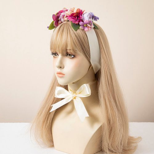 Bandeau pour cheveux à fleur avec nœud papillon - SHEIN - Modalova