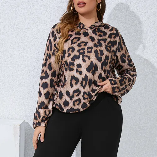 Pantalon de survêtement & sweat-shirt à capuche léopard - SHEIN - Modalova