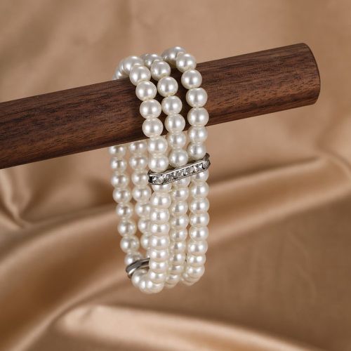 Bracelet avec strass avec fausses perles - SHEIN - Modalova