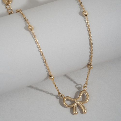 Collier à pendentif à perles à nœud - SHEIN - Modalova