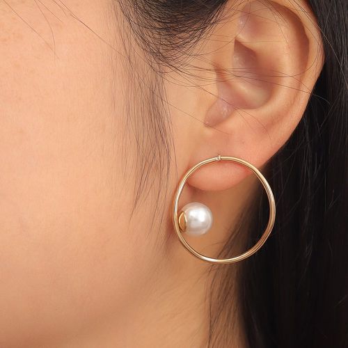Clous d'oreilles à fausse perle design rond - SHEIN - Modalova