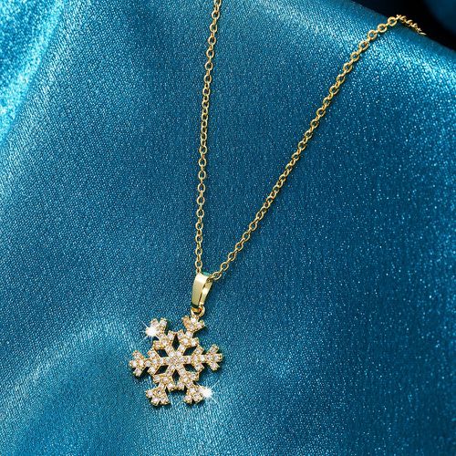 Collier à pendentif zircone cubique flocon de neige - SHEIN - Modalova